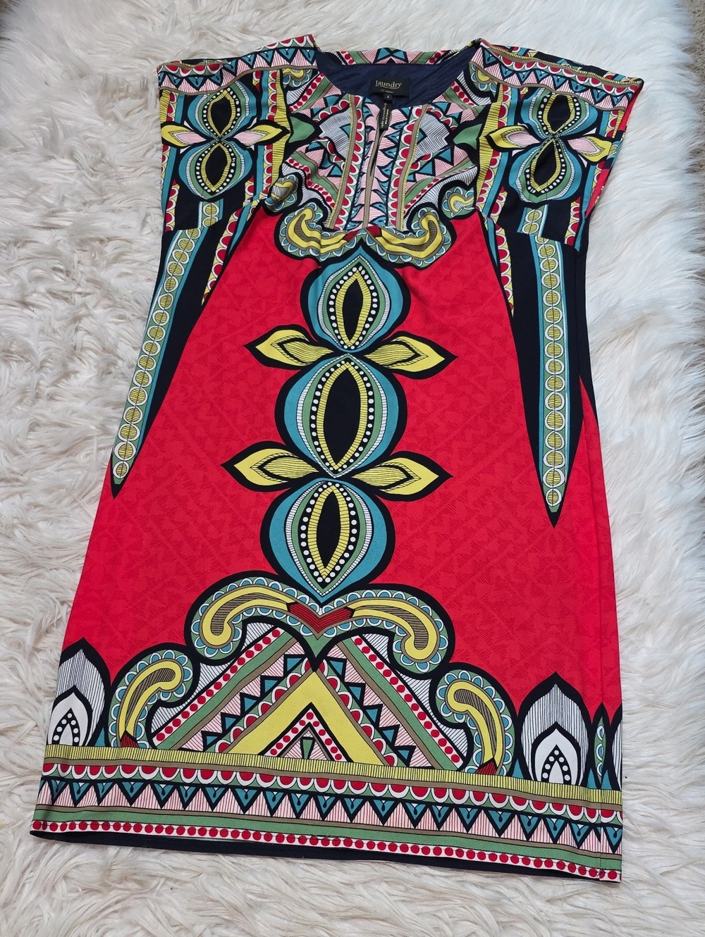 Laundry By Shelli Segal Geometric Shift Dress-small